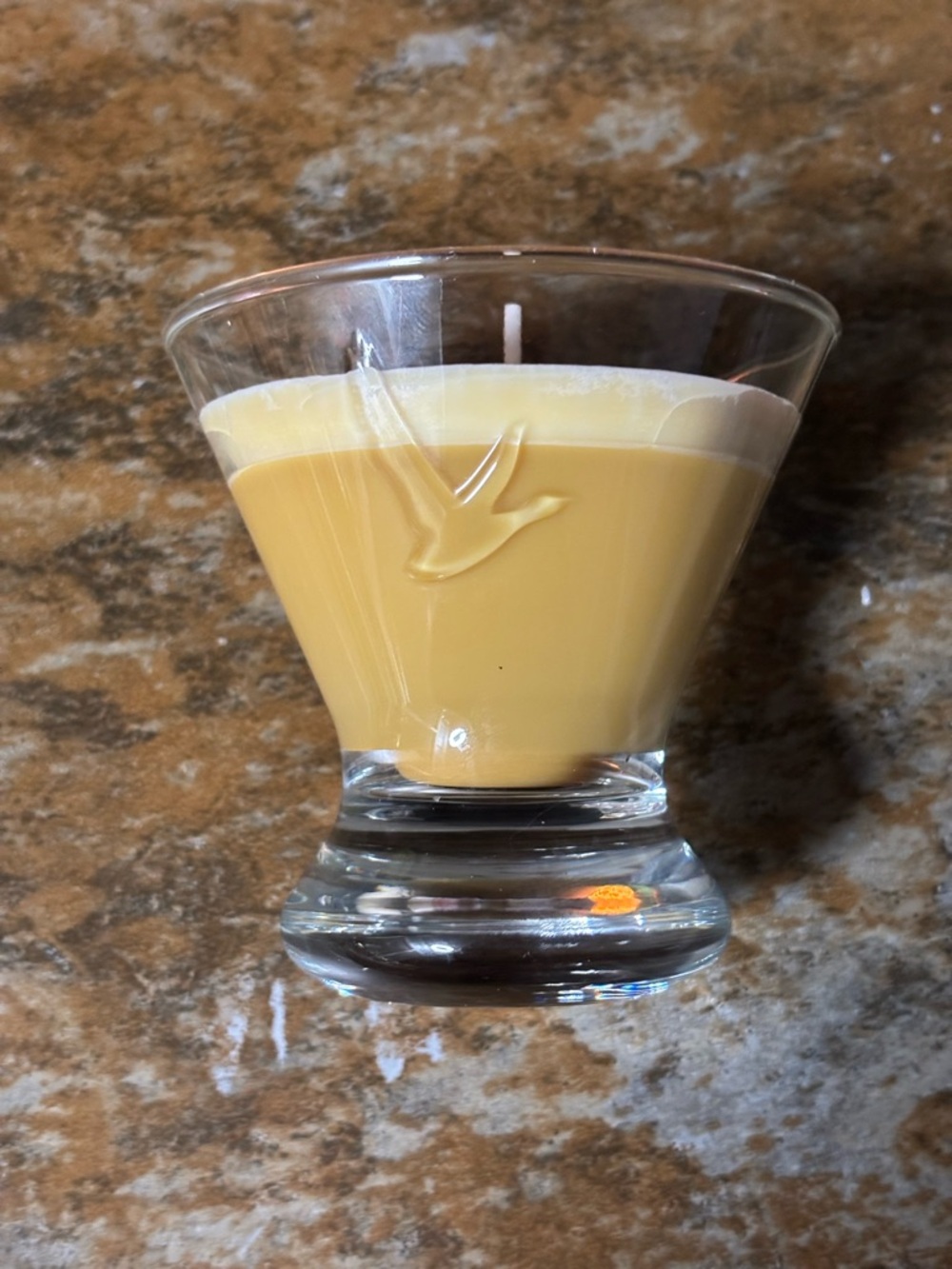 Espresso Martini candle in Grey Goose glass